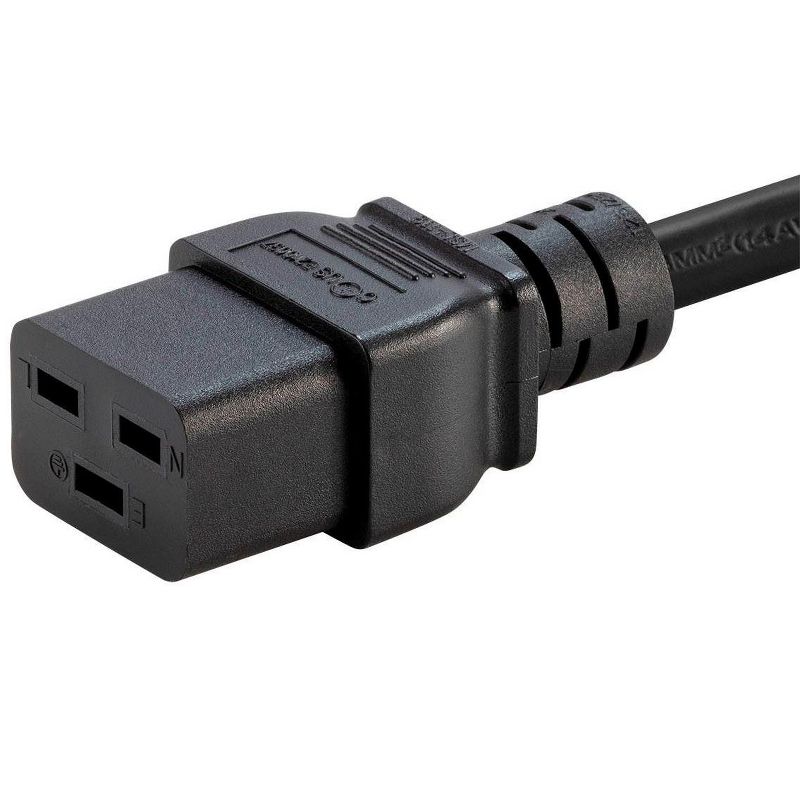 Monoprice Heavy Duty Extension Cord - 6 Feet - Black | NEMA 6-20P to IEC 60320 C19, For Computers, Servers, and Monitors to a PDU or UPS in a Data, 2 of 7