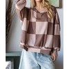 Women's Checkered Sweatshirt - Hopely - 2 of 4