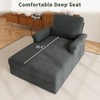 TiramisuBest 66.5" Oversized Chaise Lounge,Cozy Reading Chair with Phone Holder,Upholstered Deep Seat Sleeper Chair for Apartment,Bedroom,Gray - 4 of 4