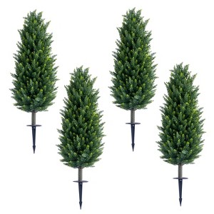 Artificial Topiary Ball Tree with Ground Spike for Indoor and Outdoor - 1 of 4