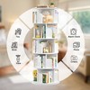 Aheaplus Rotating Bookcase, 4/5-tier Revolving Storage Organizer for Home Office and Living Room - 2 of 4
