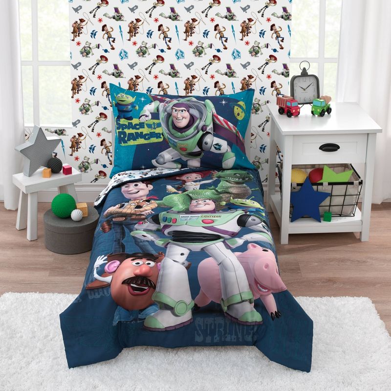 4pc Toy Story &#39;You&#39;ve Got A Friend In Me&#39; Toddler Bed Set, 3 of 11