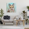 Stupell Industries Modern Fox Blue Accent Animal Canvas Wall Art - 2 of 4