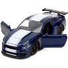 2016 Ford Mustang GT Dark Blue Metallic with White Stripe "F9" (2021) "Fast & Furious" Series 1/32 Diecast Model Car by Jada - 2 of 4