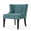 TOAOTBNBO Solid Wood Accent Chair with High Back, Contemporary Armchair with High Density Foam Upholstered Chair Comfy Lounge Chair for Bedroom - 2 of 4