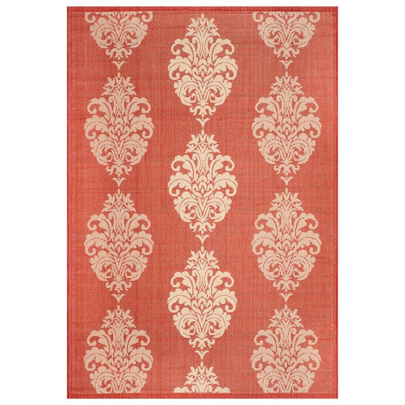 4&#39;X5&#39;7&#34; Rectangle Orly Outdoor Rug  Red/Natural - Safavieh, 1 of 5