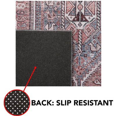 Tucson Red and Beige 8' x 10' Synthetic Area Rug
