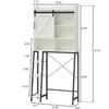 Over The Toilet Storage Cabinet with Sliding Door & Toilet Paper Holder Stand - 2 of 4