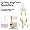 Resenkos Counter Bar Stools, Counter Stool,Bar Chairs with Gold Legs, Small Size Bar Chairs for Dining Room, Kitchen,White - 4 of 4