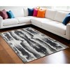 Black and Gray Abstract Hand Woven Area Rug - 2 of 4