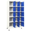 vidaXL Steel Locker Cabinet in Gray and Blue - Secure Storage with Lockable Doors and Air Vents, Perfect for Home and Office Use - 3 of 4