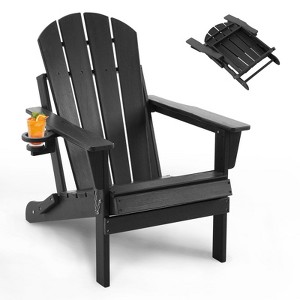 Folding Adirondack Chairs Set of 2, Outdoor HDPE Patio Chairs : Target