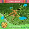 4-Seat Kids Seesaw Indoor Outdoor Toys, 360 Degrees Rotating Swivel Teeter Totter Seesaw Home Playground Playing Equipment - 3 of 4