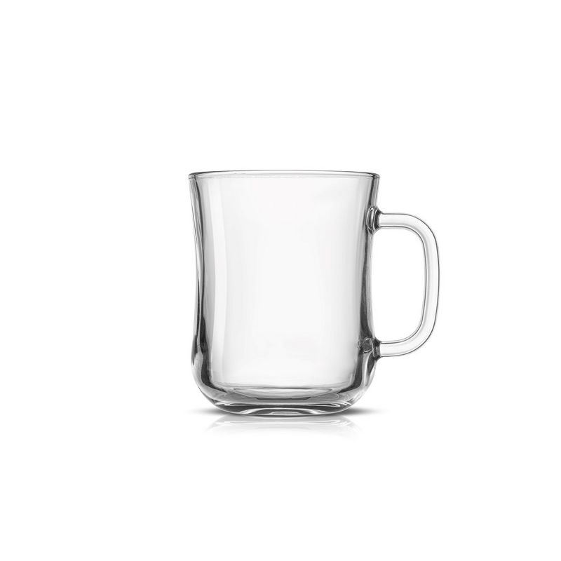 JoyJolt Diner Tea Coffee Mugs Glasses Set - 15.5 oz - Set of 6 Cafe Style Clear Coffee Mug, 3 of 6