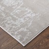 Prasad Modern Abstract Ivory/Taupe/Silver Area Rug - 4 of 4