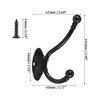 Unique Bargains Vintage Clothes Hooks 3.98"x1.34"x2.64" Black 4 Pcs - 2 of 4