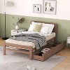 Acekool Twin Platform Bed with 2 Trundle Storage Drawers, Headboard, Sturdy Frame, No Box Spring Needed, Space Saving for Kids or Guest Room - 3 of 4