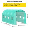Portable Greenhouse with Thickened PE Cover & Roll-up Zipper Door - Walk-in Tunnels for Seedlings, Flowers, 4/12-Tier Shelves (Green, House/Dome) - 2 of 4