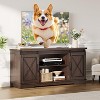 Farmhouse TV Stand for TV Up to 65 Inches, Entertainment Center with Sliding Barn Doors, TV Media Storage Console Table and Furniture - 4 of 4