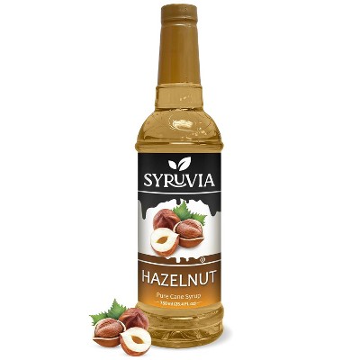 Syruvia Hazelnut Syrup - 25.4 fl oz. Premium Flavoring Syrup For Coffee