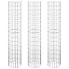 vidaXL Galvanized Iron Arched Gabion Basket, Decorative and Sound-Insulating Garden Barrier with Durable Construction and Wide Application, Silver - 2 of 4