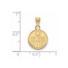 Black Bow Jewelry 14k Yellow Gold Plated Sterling Silver Edmonton Oilers NHL Small Pendant - 2 of 3