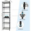6 - Tier Wire Shelving Adjustable Metal Storage Rack for Laundry Bathroom Kitchen Pantry Closet Black 16.6Lx 11.4Wx 64.6H - 3 of 4
