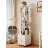 NicBex Modern Rotating Corner Bookshelf Display Bookcase with Wheels & Drawer,Books Storage Cabinet Organizer for Office,Bedroom - 3 of 4