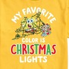 Men's - SpongeBob SquarePants - My Favorite Color Is Christmas Lights Spongebob and Gary Short Sleeve Graphic T-Shirt - 2 of 4