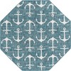 Unique Loom Outdoor Coastal Ahoy Solid Print Woven Area Rug - 2 of 4