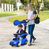 Safstar 3 in 1 Ride on Push Car Mercedes Benz Toddler Stroller Sliding Car Blue - 2 of 4