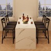 Bar Stools Set of 4-16" Wide Seat Cushion, 4" Thick Foam, X Flat Iron Ergonomic Backrest Sturdy and Easy to Assemble, High Top Chairs - 2 of 4