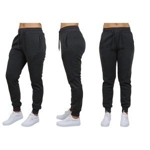 Galaxy By Harvic Women's Loose Fit Fleece Jogger Sweatpants - 1 of 2