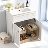 Mshliw 30 Inch Bathroom Vanity with Ceramic Sink, Modern Freestanding Storage Cabinet with Gold Handles, Soft Closing Doors and Rack - 2 of 4