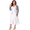 Agnes Orinda Women's Plus Size Mesh Crop Long Sleeve Open Front Cardigans - 3 of 4