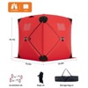 Ice Fishing Insulated Tent for 3-4 People - Large Pop-Up Hub-Style Shelter with 68 Sq Ft Fishable Area, Windproof & Easy Setup for Ultimate Comfort - 3 of 4
