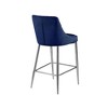 Meridian Furniture,Karina Navy Velvet Stool, Set of 2 - 2 of 4