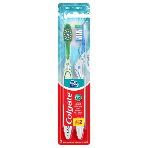 Colgate Max White Whitening Toothbrush - Soft - 2ct : Target