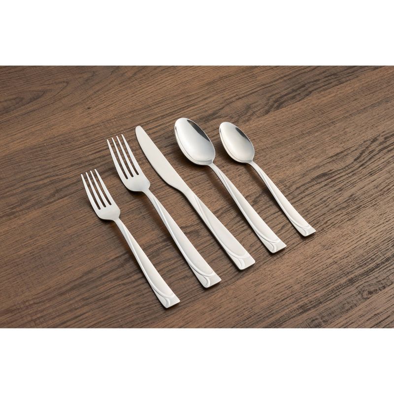 41pc Stainless Steel Mena Frost Silverware Set with Holder - Cambridge Silversmiths, 4 of 5
