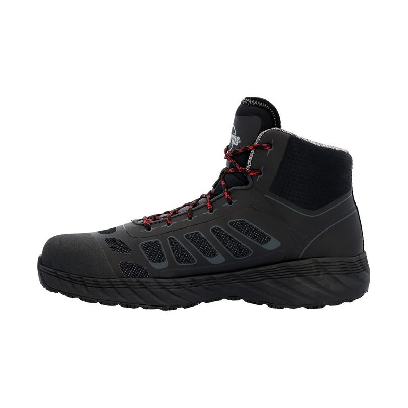 Men's SlipGrips Alloy Toe EH Puncture-Resisting Waterproof Hi-Top Athletic Work Shoe, SLGP040, Black, 5 of 8