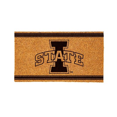 Evergreen Iowa State University Logo Natural Coir 28 x 16 Inches Indoor Outdoor Doormat