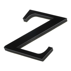 Unique Bargains Home Decoration Self-Adhesive 3D Acrylic Alphabet Mirror Wall Stickers Black - 1 of 3