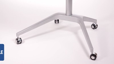 Ergonomic Mobile Sit-Stand Desk with Adjustable Height and Lockable Casters