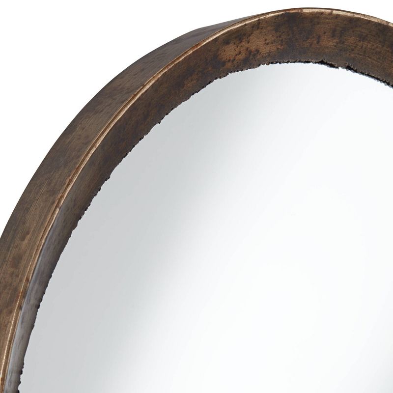 Uttermost Tortin Round Vanity Decorative Wall Mirror Rustic Hammered Jagged Metal Frame 34" Wide for Bathroom Bedroom Living Room Office Home Entryway, 3 of 6