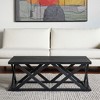 HomeRoots 48" Black Solid Wood Geo Frame Coffee Table - 2 of 4