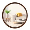WallBeyond 26" Round Classic Wood Wall Mirror Walnut Brown - 2 of 4