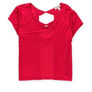 Aeropostale Womens Bow-Tie Cropped Embellished T-Shirt - 1 of 2