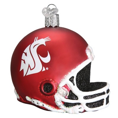 Old World Christmas Blown Glass Ornament for Christmas Tree, WSU Football Helmet
