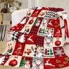 Lomsoe Cozy Christmas Flannel Throw Blanket - Ultra Warm, Decorative with Festive Elements like Santa, Reindeer, and Snowmen. - 3 of 4