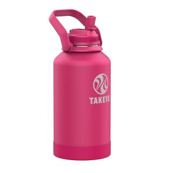 Takeya 64oz Tritan Motivational Water Bottle With Straw Lid - Pink
